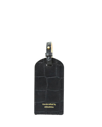 Travel Tag Dark Croco Black 1
