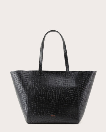 Torba ESTE Medium Zip Shopper Bag Croco Black 1