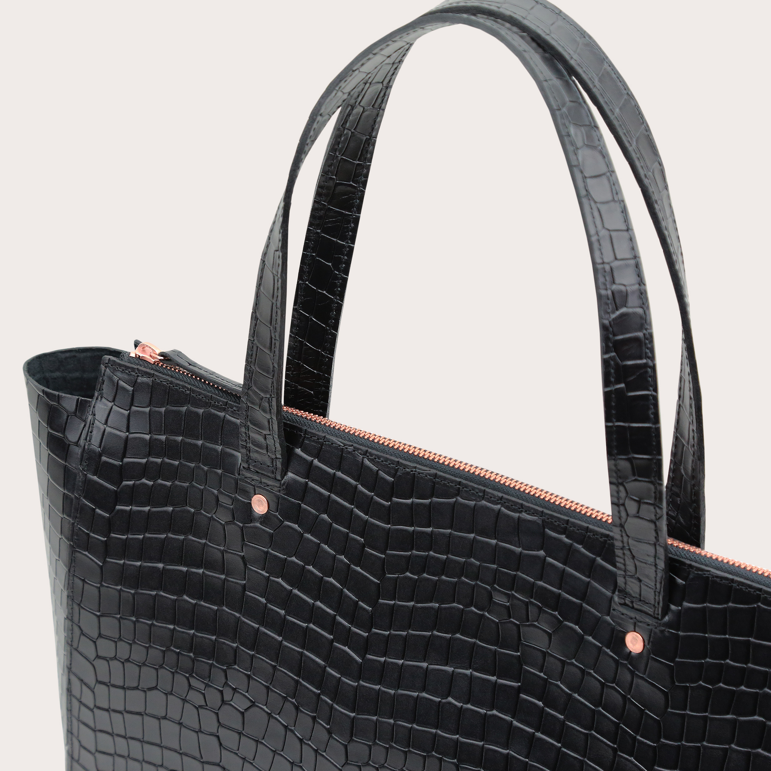 Torba SUR Large Zip Weekender Bag Croco Black 3