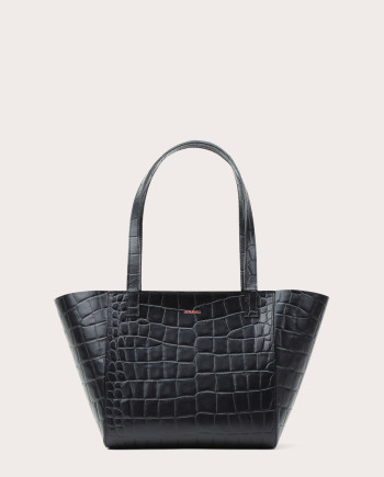 Torba ESTE Regular Zip Shopper Bag Croco Black 2-1