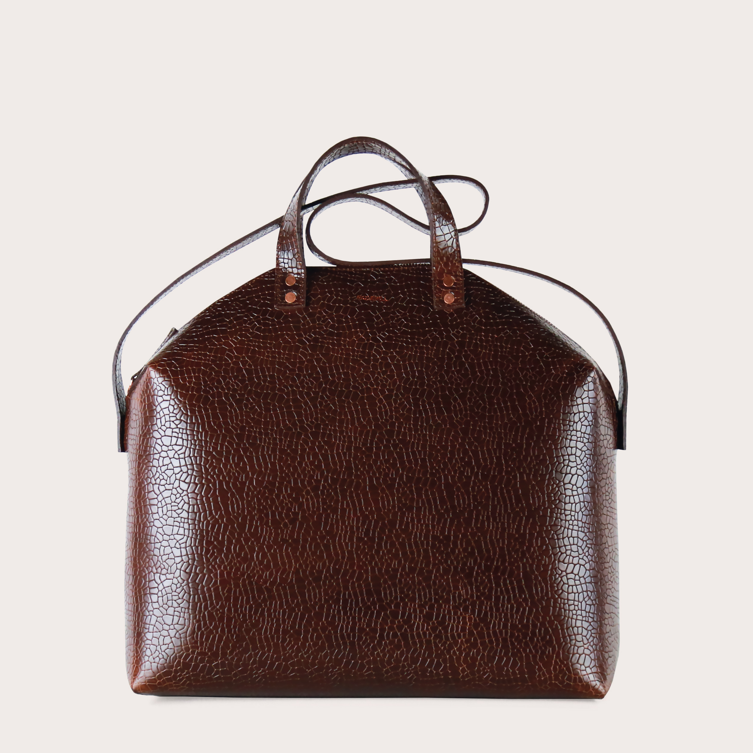 Molehill Madura Handbag Mosiac Dark Brown-1
