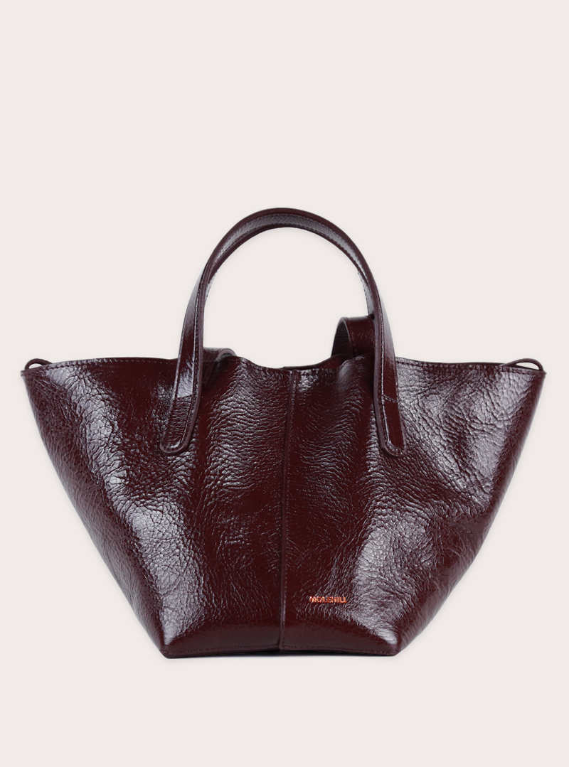 BALLOON Handbag Shiny Chianti