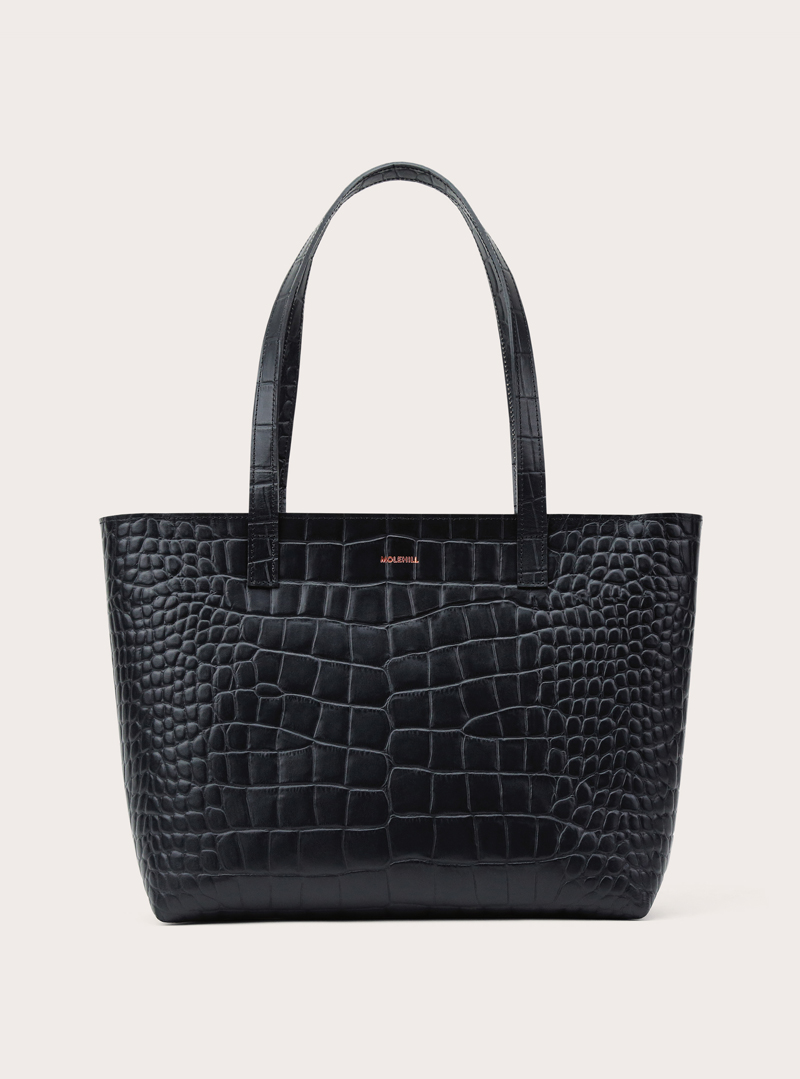 BASIC Shopper Bag Croco Black 2