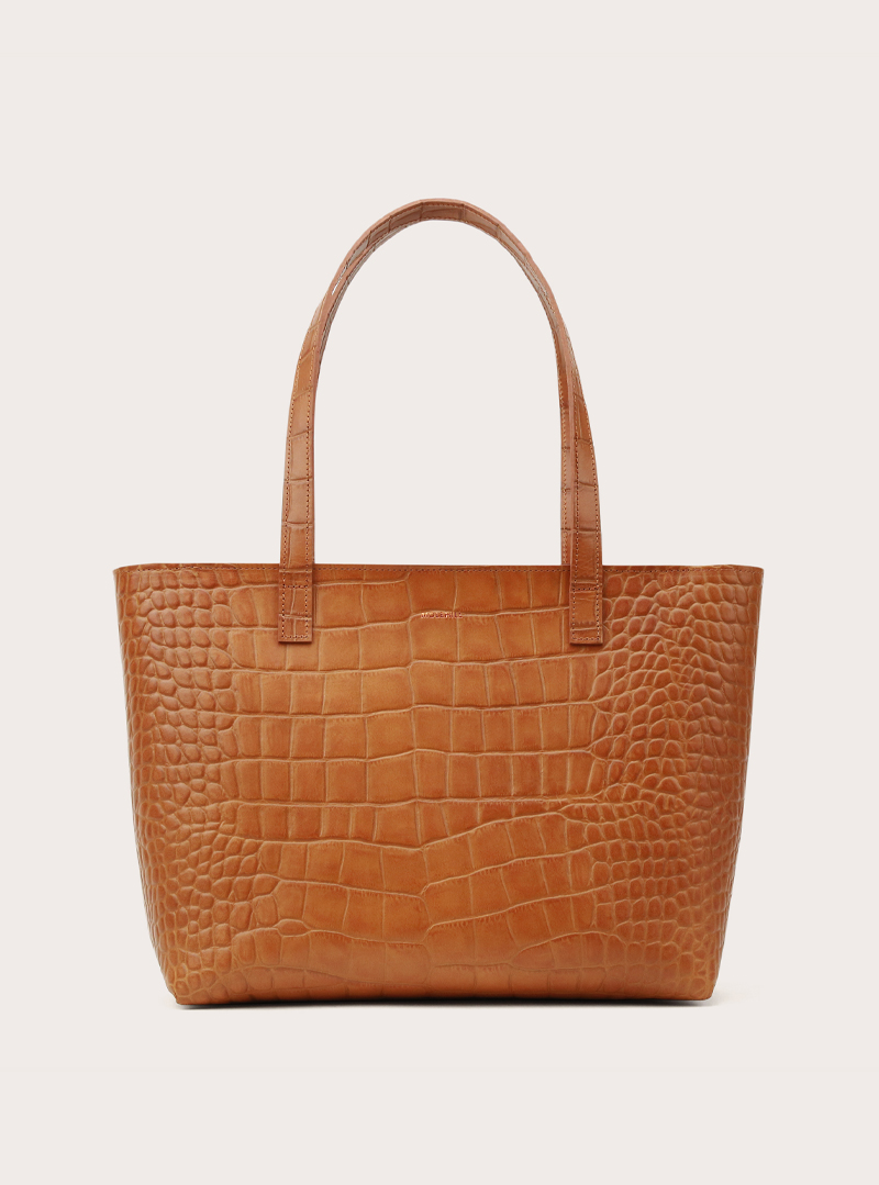BASIC Shopper Bag Croco Honey
