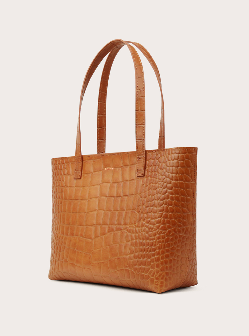BASIC Shopper Bag Croco Honey - Image 3