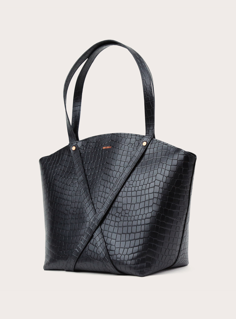 BONDIA Shopper Bag Croco Black - obrazek 4