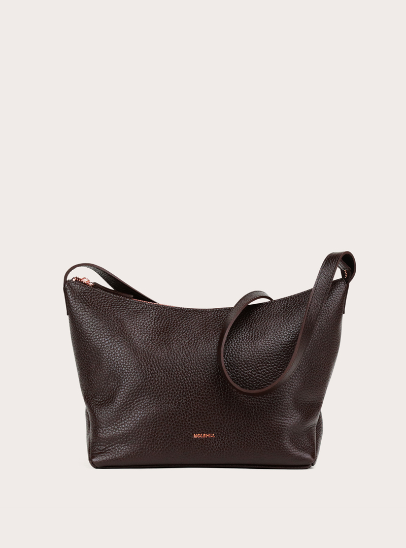 BUNA Crossbody Bag Grained Brown