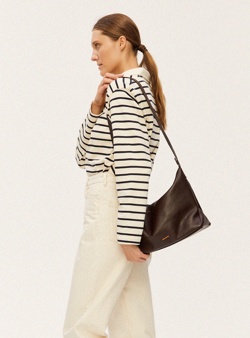 BUNA Crossbody Bag Grained Brown - Image 3