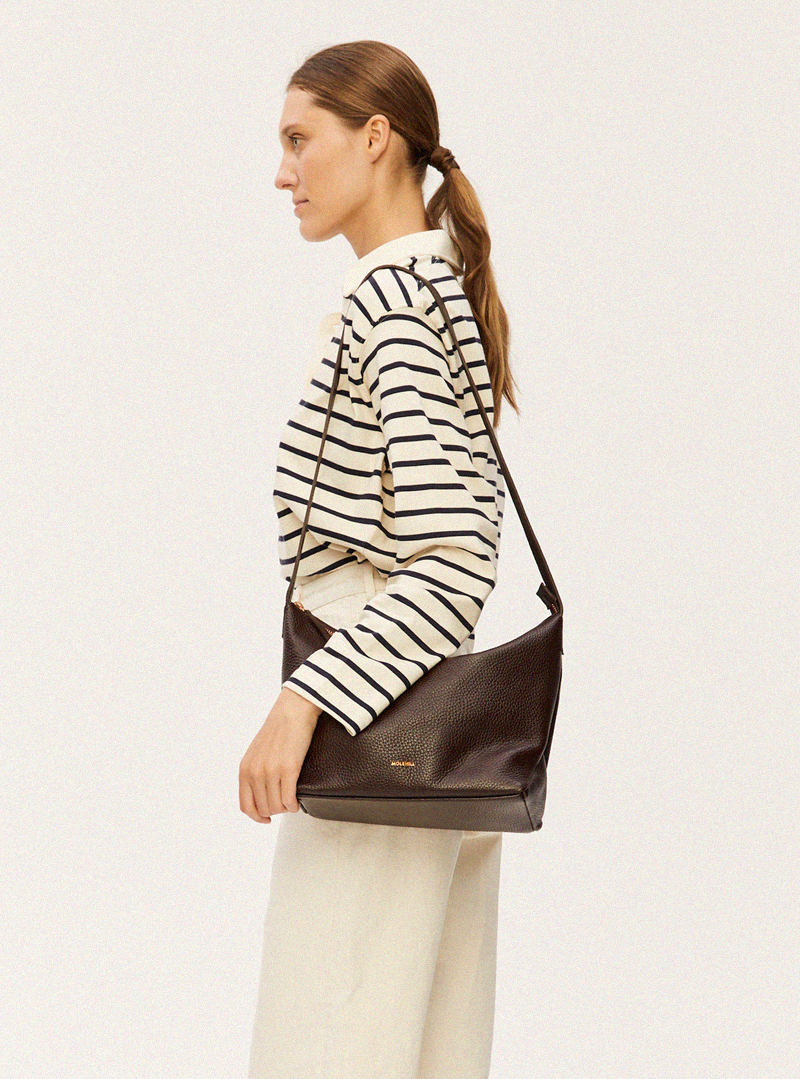 BUNA Crossbody Bag Grained Brown - Image 6