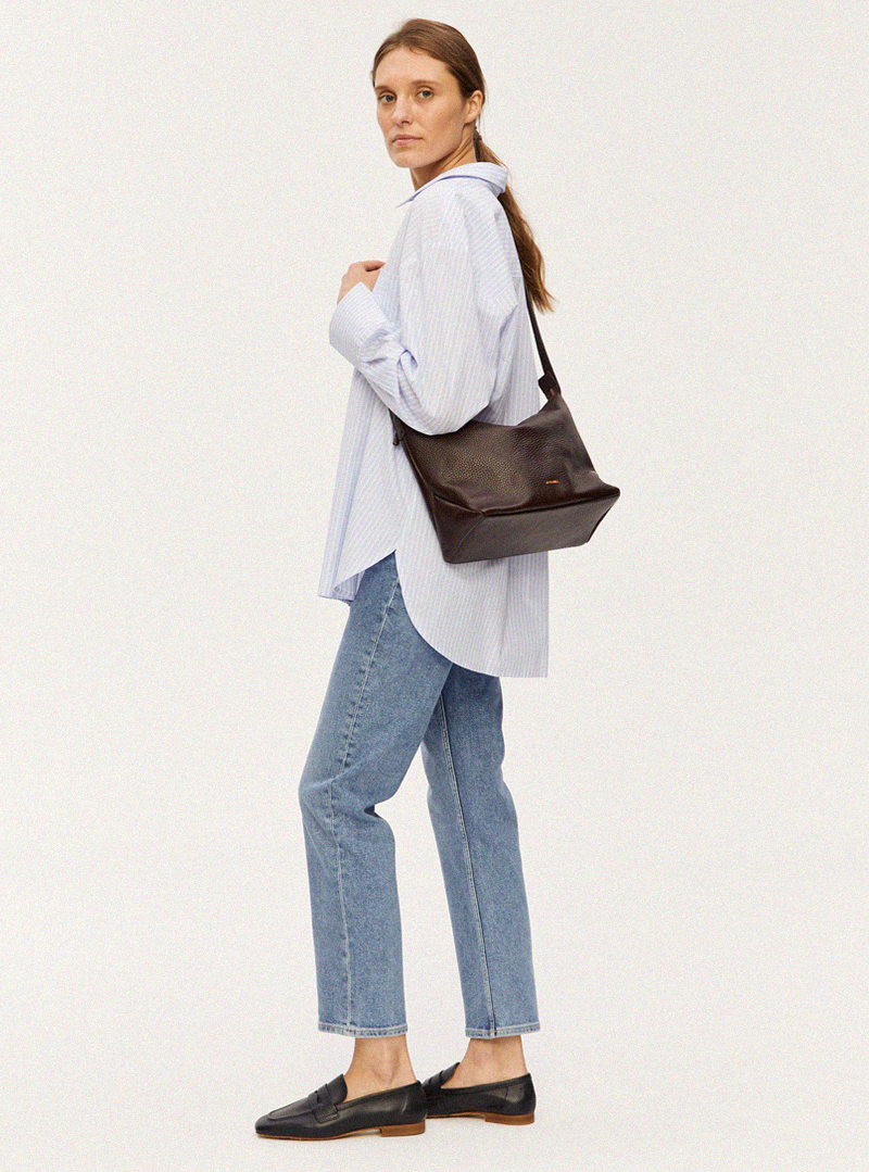 BUNA Crossbody Bag Grained Brown - Image 8