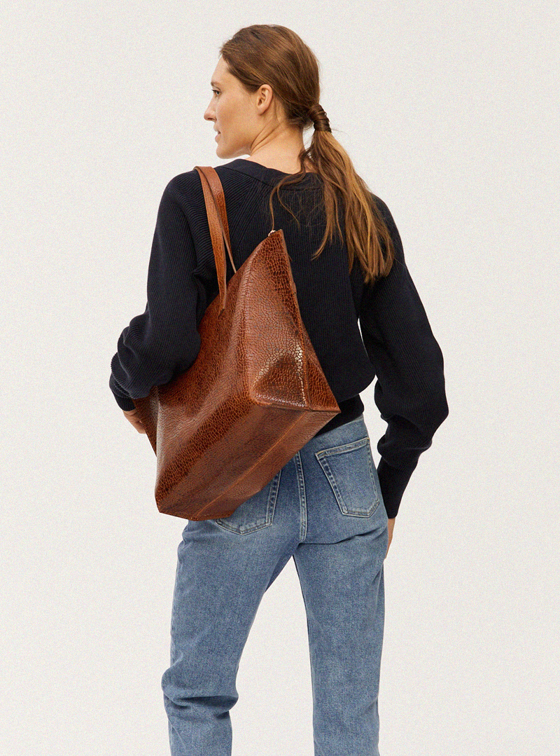 CALMA Shopper Bag Mosaic Brown - Image 4