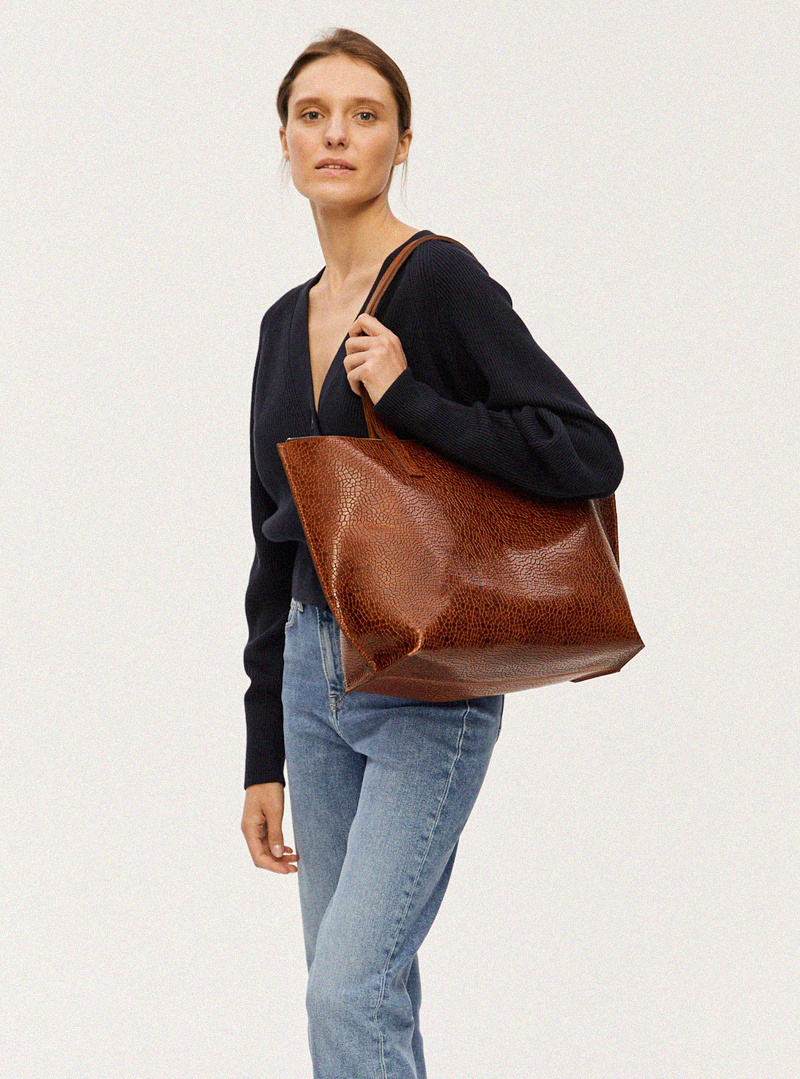 CALMA Shopper Bag Mosaic Brown - Image 2