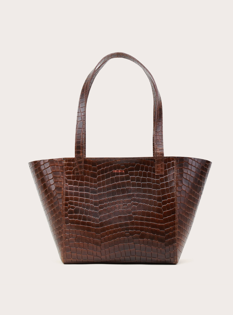 ESTE Regular Zip Shopper Bag Croco