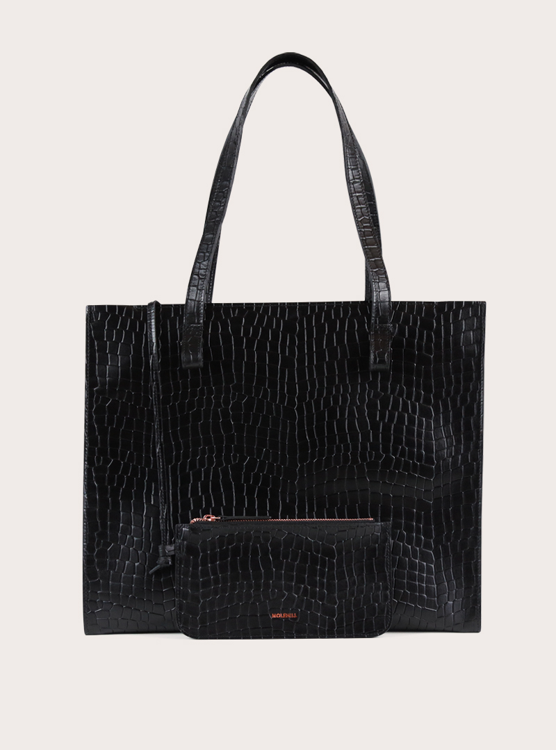 MURI Shopper Bag Croco Black - Image 3