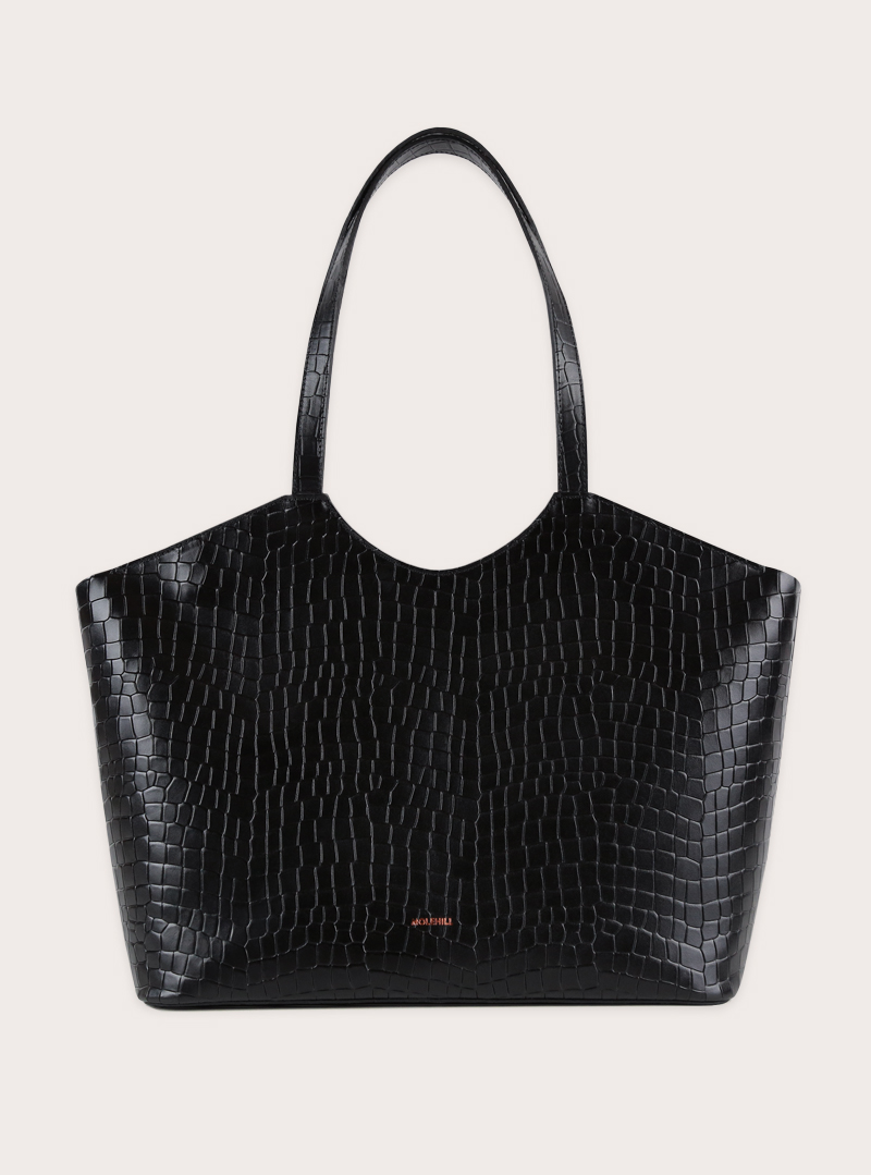 ORA Shopper Bag Croco Black