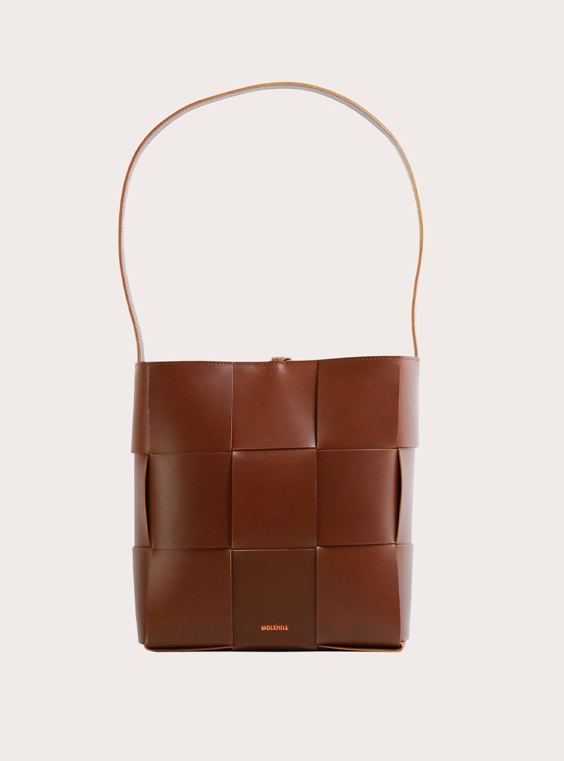 PANE Bucket Woven Bag Light Brown