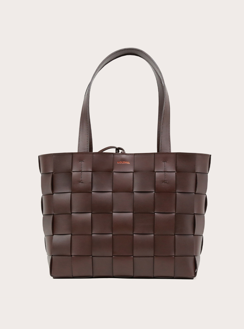 PANE Tote Woven Bag Dark Chocolate