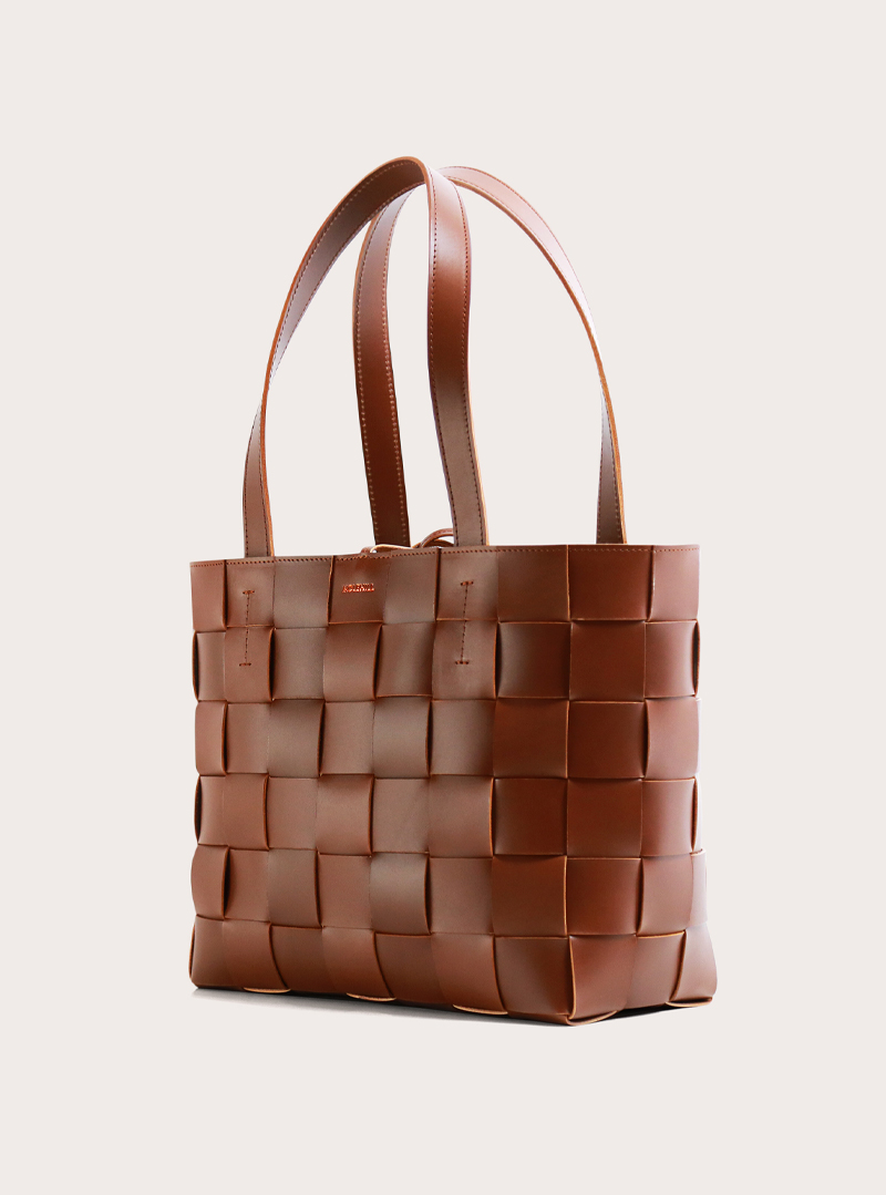 PANE Tote Woven Bag Light Brown - Image 3