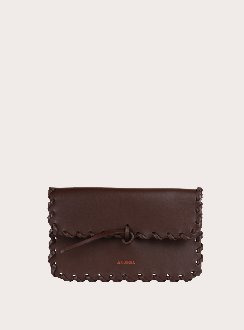 PECORA Crossbody Woven Bag Dark Chocolate