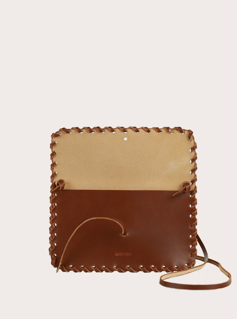 PECORA Crossbody Woven Bag Light Brown - Image 3