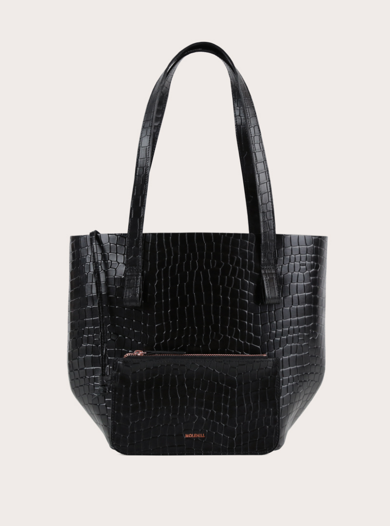 POT Tote Bag Croco Black - Image 2