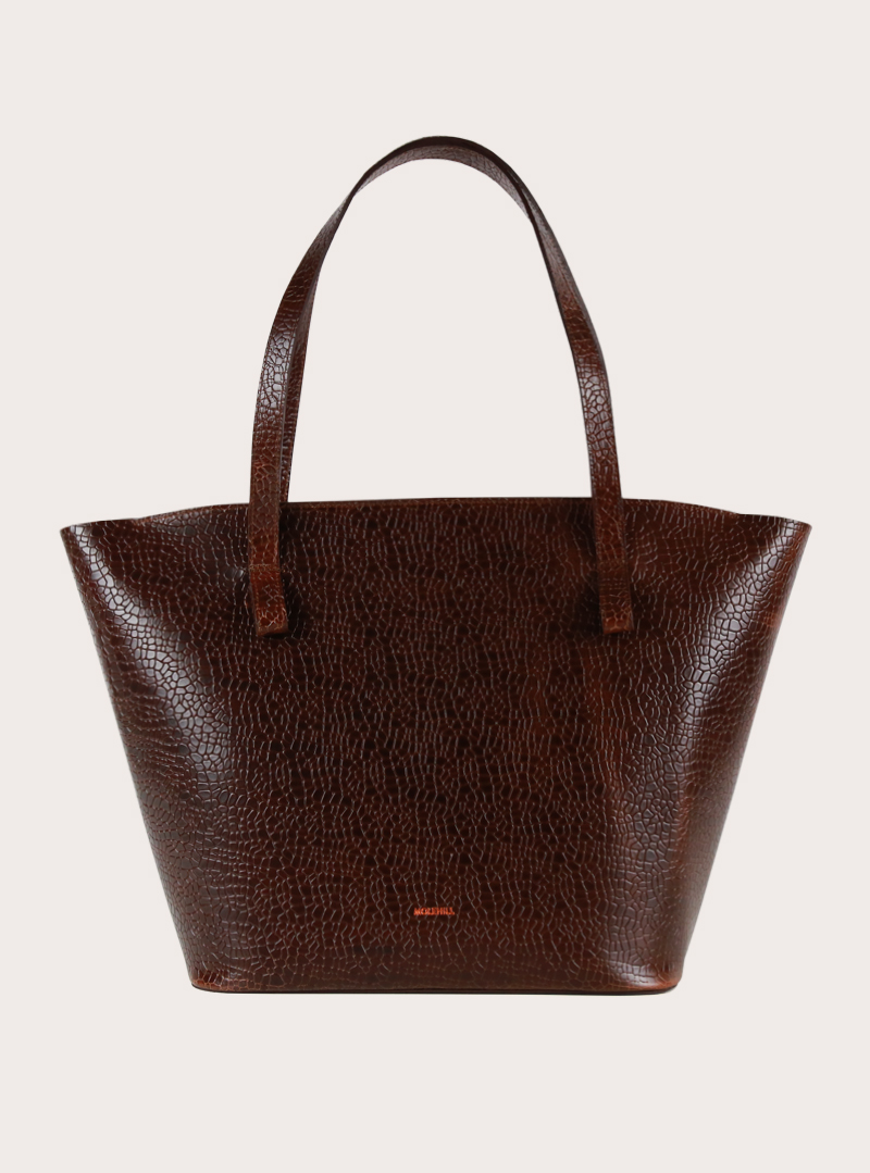 PUNTA Shopper Bag Mosaic Dark Brown