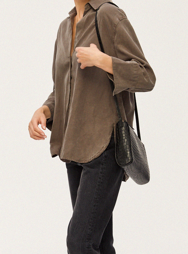 SUR Crossbody Bag Croco Black - Image 6