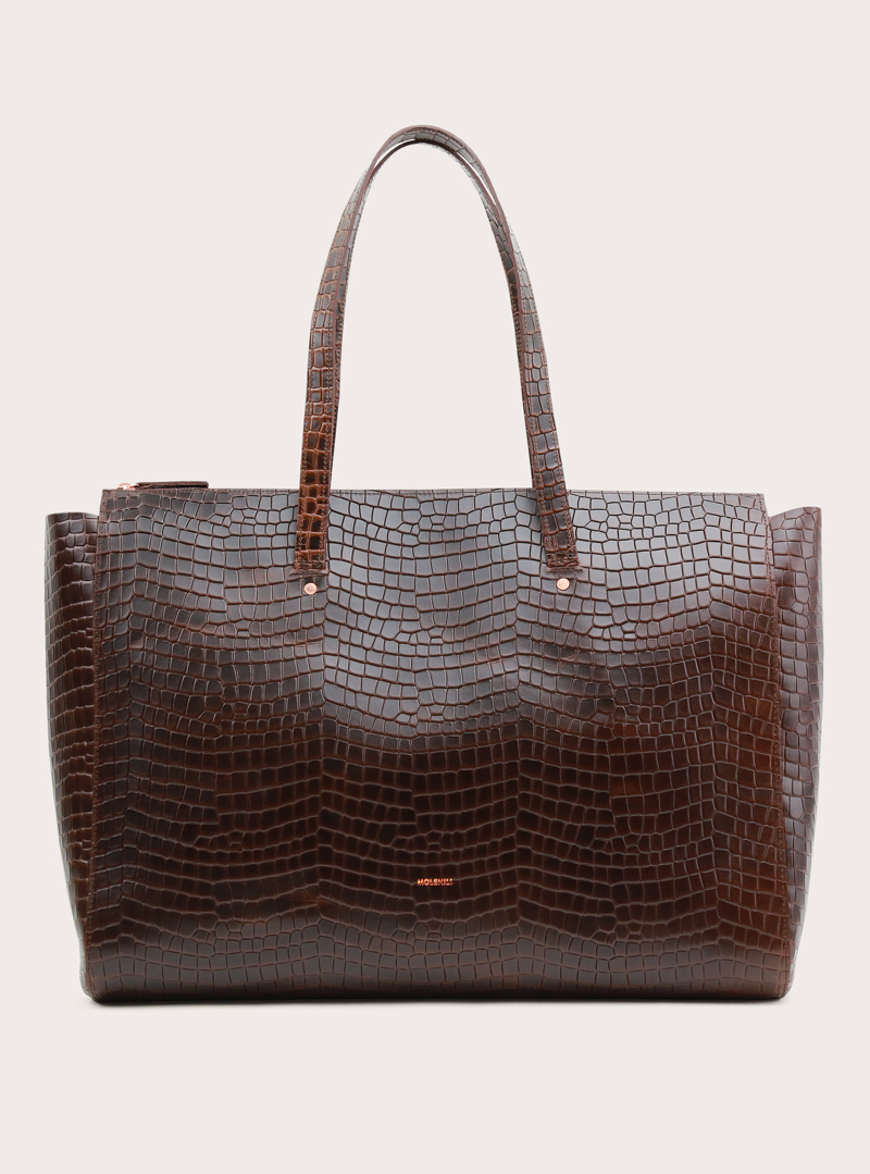 SUR Large Zip Weekender Bag Croco