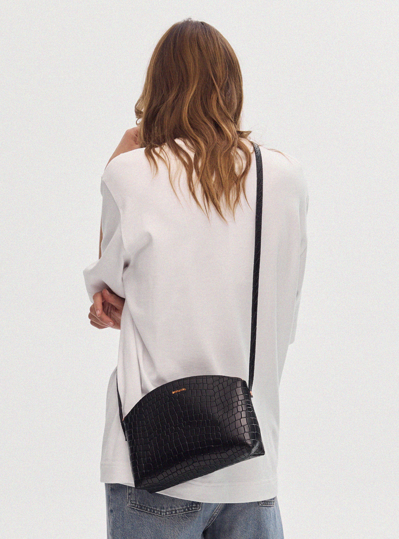 TIMI Crossbody Bag Croco Black - Image 5