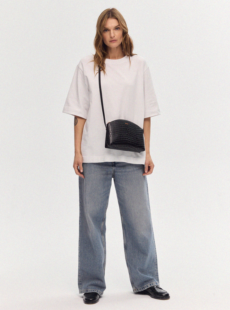 TIMI Crossbody Bag Croco Black - Image 7