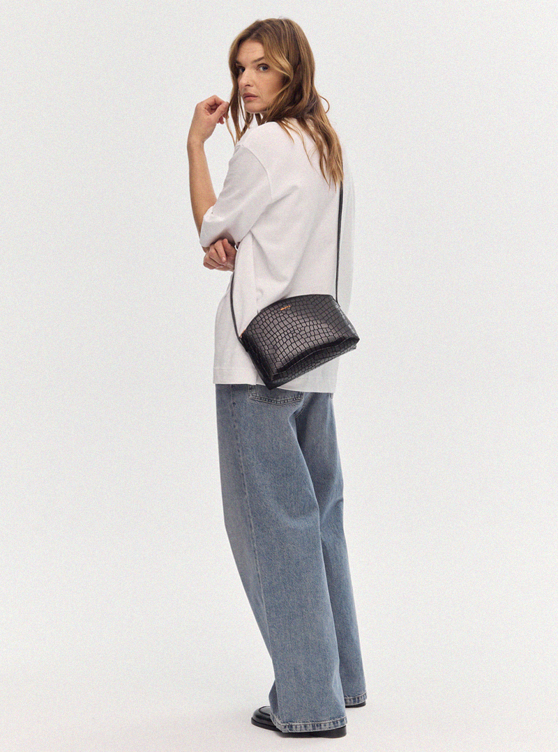 TIMI Crossbody Bag Croco Black - Image 8