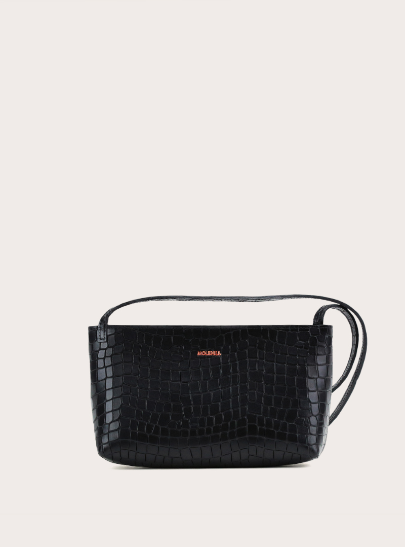 POYA Crossbody Bag Croco Black