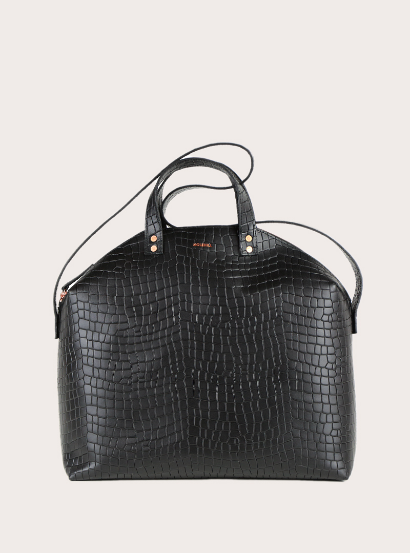 MADURA Handbag Croco Black Sample Sale