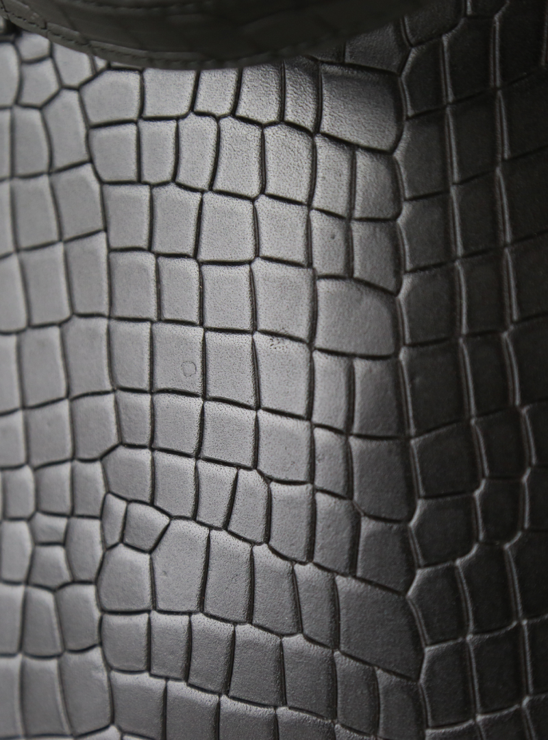 BASIC Shopper Bag Croco Black Sample Sale - obrazek 2