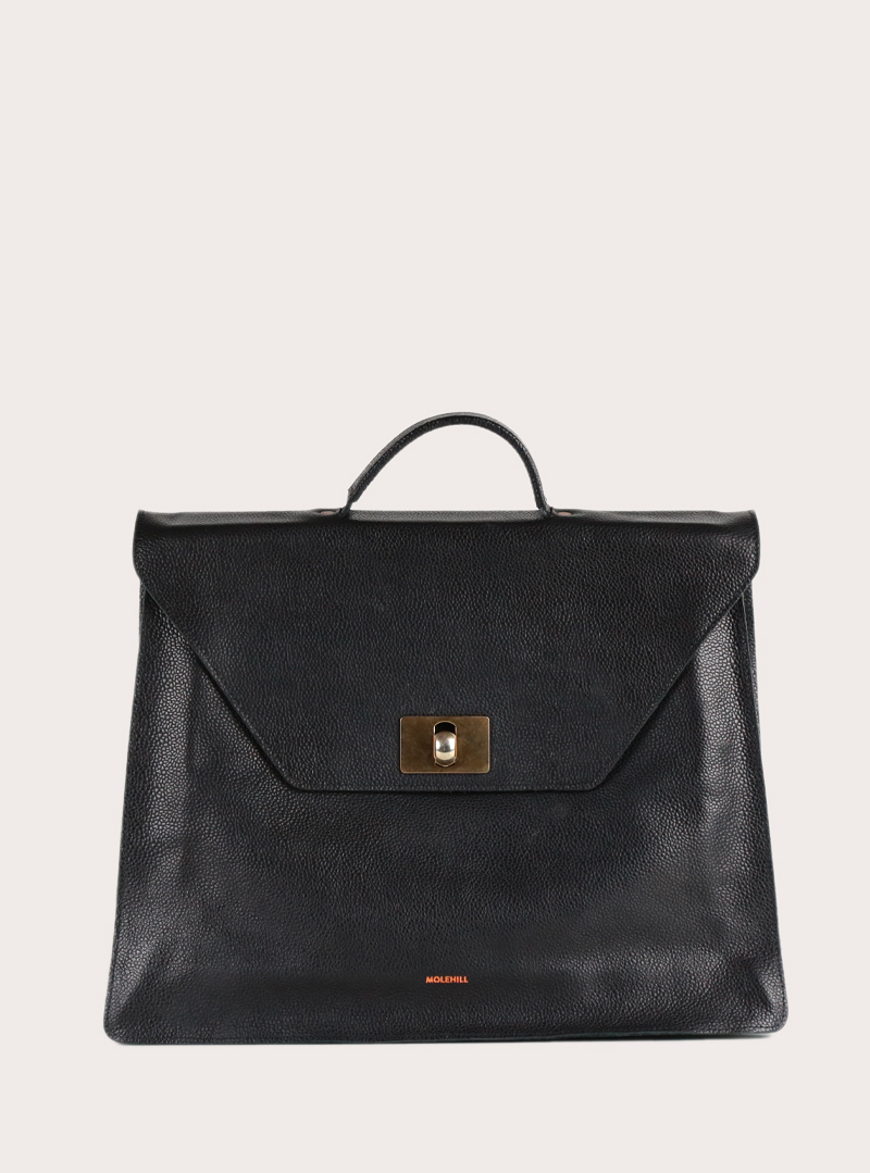 MERU Briefcase Grained Black Sample Sale