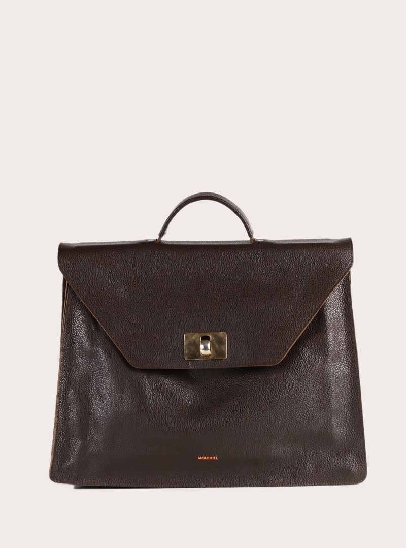 MERU Briefcase Grained Brown Sample Sale