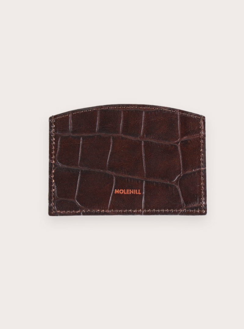 Półokrągłe Etui Na Karty Croco Brown Special Edition Sample Sale
